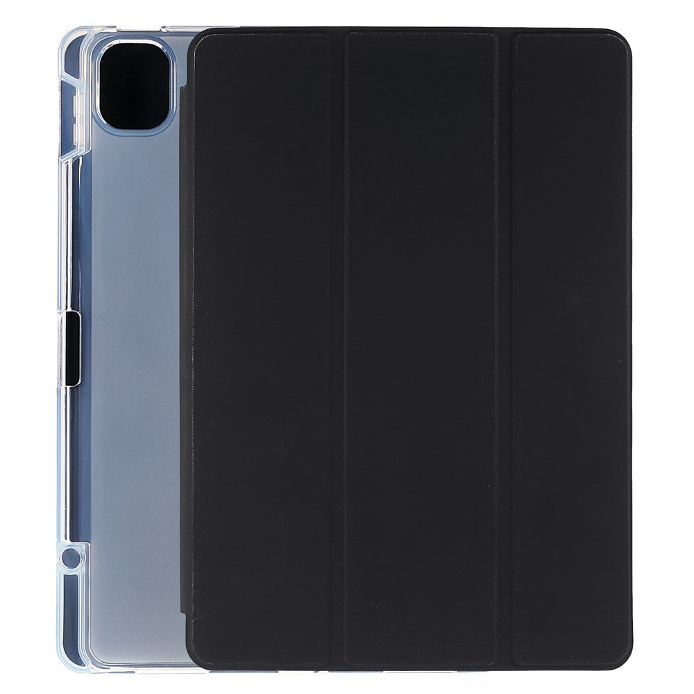 For Xiaomi Pad 5/Pad 5 Pro Pen Slot Design Tri-fold Stand PU Leather TPU Protective Tablet Case
