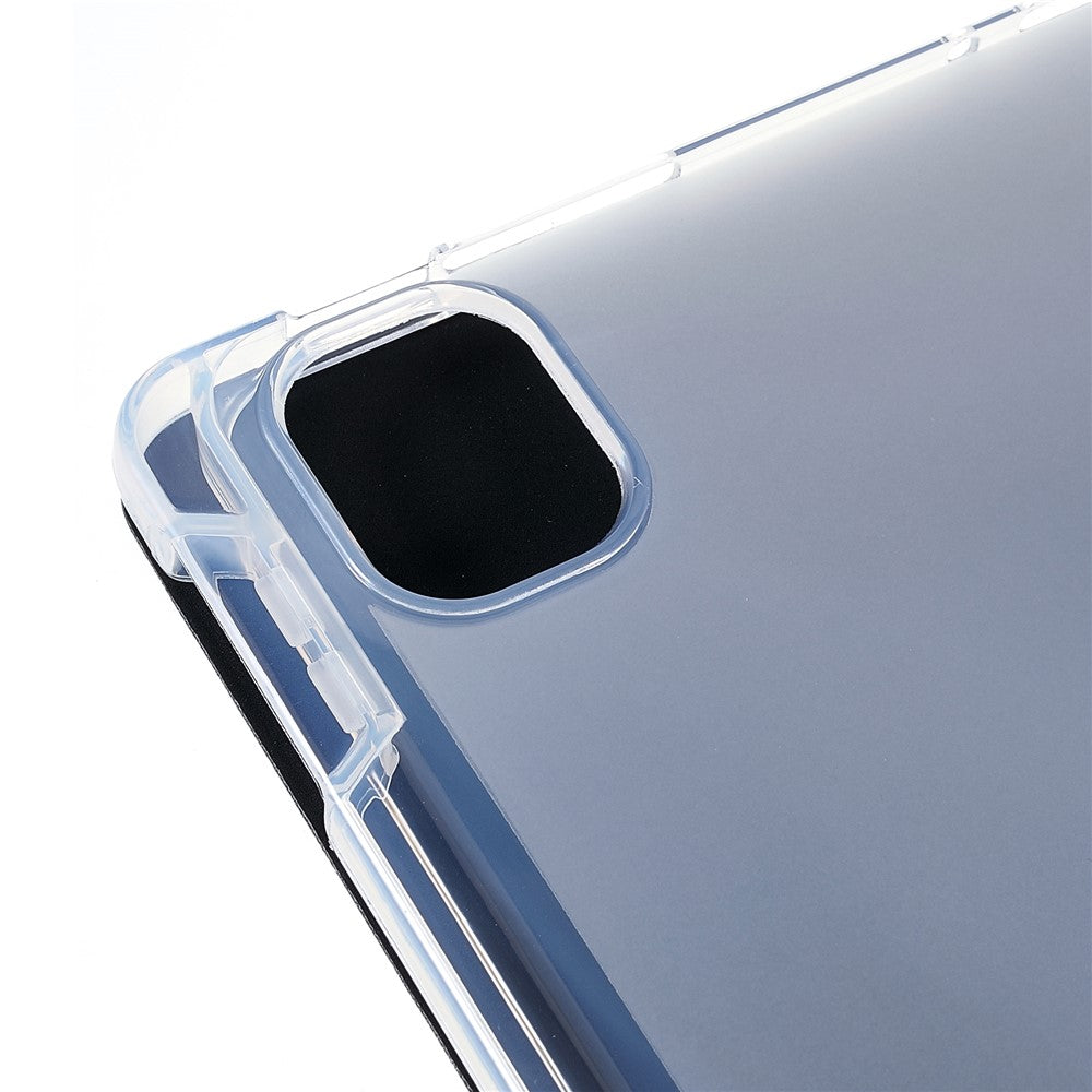 For Xiaomi Pad 5/Pad 5 Pro Pen Slot Design Tri-fold Stand PU Leather TPU Protective Tablet Case