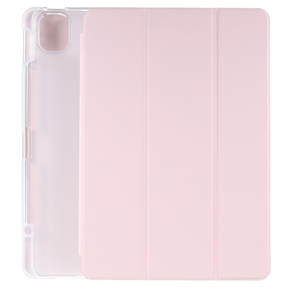 For Xiaomi Pad 5/Pad 5 Pro Pen Slot Design Tri-fold Stand PU Leather TPU Protective Tablet Case