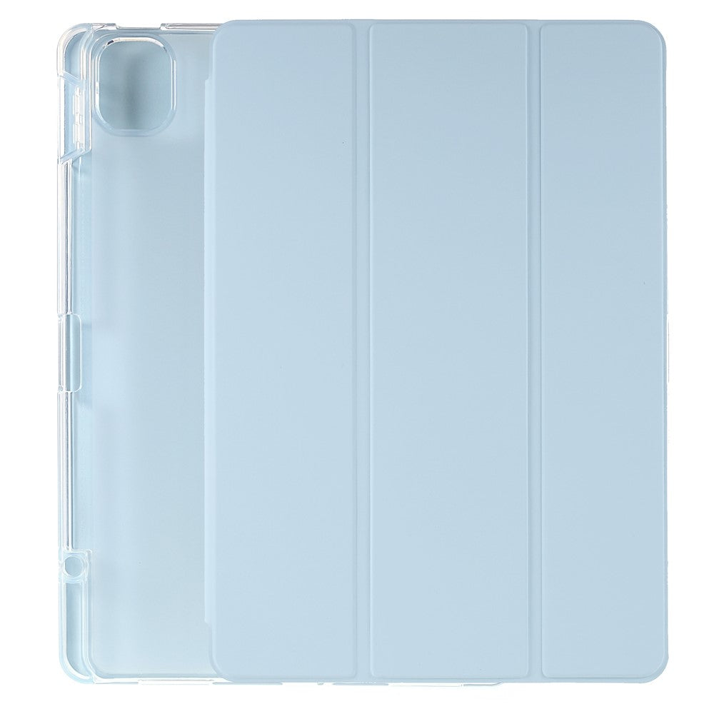 For Xiaomi Pad 5/Pad 5 Pro Pen Slot Design Tri-fold Stand PU Leather TPU Protective Tablet Case