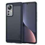 MOFI for Xiaomi 12 Pro 5G / 12S Pro 5G /12 Pro (Dimensity) 5G Phone Cover Carbon Fiber Texture Soft TPU Shockproof Brushed Surface Mobile Phone Case