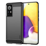 MOFI for Xiaomi 12 5G/12X 5G/12S 5G Phone Shell Carbon Fiber Texture Soft TPU Anti-scratch Brushed Surface Mobile Phone Case