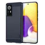 MOFI for Xiaomi 12 5G/12X 5G/12S 5G Phone Shell Carbon Fiber Texture Soft TPU Anti-scratch Brushed Surface Mobile Phone Case