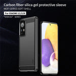 MOFI for Xiaomi 12 5G/12X 5G/12S 5G Phone Shell Carbon Fiber Texture Soft TPU Anti-scratch Brushed Surface Mobile Phone Case