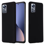 Xiaomi 12 5G/12X 5G/12S 5G Flytande Silikon mobilskydd Enfärgat Stötsäkert Skal med Rem