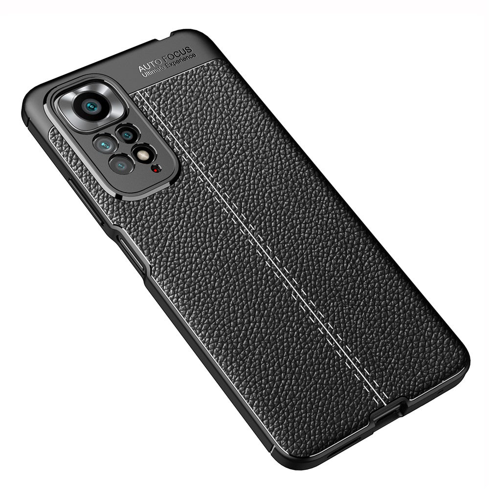 Xiaomi Redmi Note 11 4G (Qualcomm) Litchi Texture Soft TPU Protector Anti-fingeravtryck Mobilskal