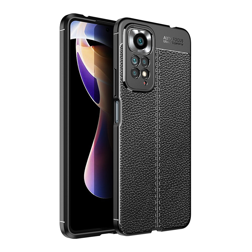 Xiaomi Redmi Note 11 Pro 4G (MediaTek)/Redmi Note 11 Pro 5G (Qualcomm) Reptåligt Litchi-textur Mjukt TPU-skydd Anti-fall Mobilskal