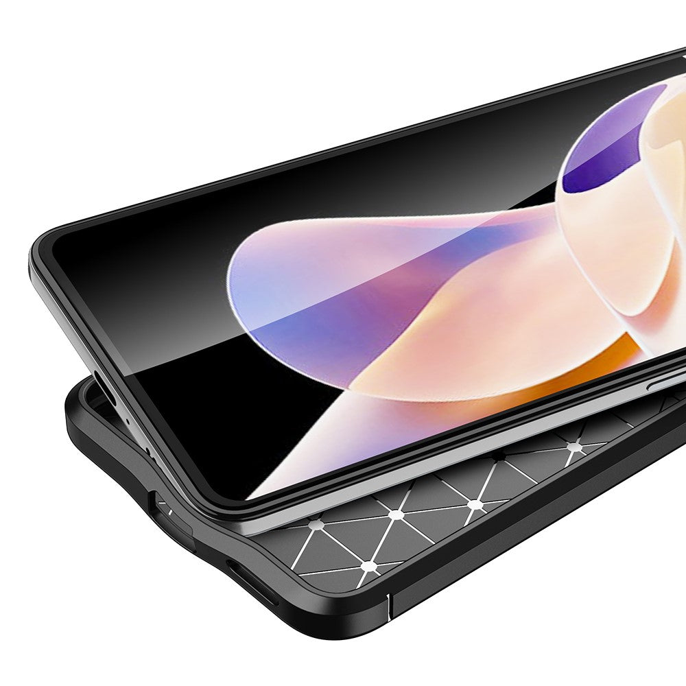 For Xiaomi Redmi Note 11 Pro 4G (MediaTek)/Redmi Note 11 Pro 5G (Qualcomm) Scratch-resistant Litchi Texture Soft TPU Protector Anti-fall Cell Phone Shell Case