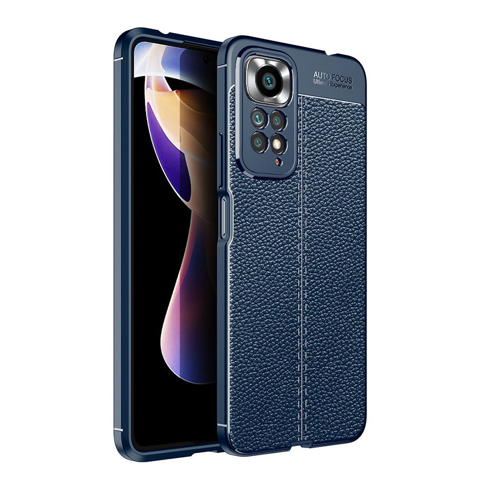 Xiaomi Redmi Note 11 Pro 4G (MediaTek)/Redmi Note 11 Pro 5G (Qualcomm) Reptåligt Litchi-textur Mjukt TPU-skydd Anti-fall Mobilskal