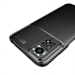 For Xiaomi Redmi Note 11 4G (Qualcomm)/Redmi Note 11S 4G Carbon Fiber Texture Design Soft TPU Drop-proof Slim Light Phone Cover