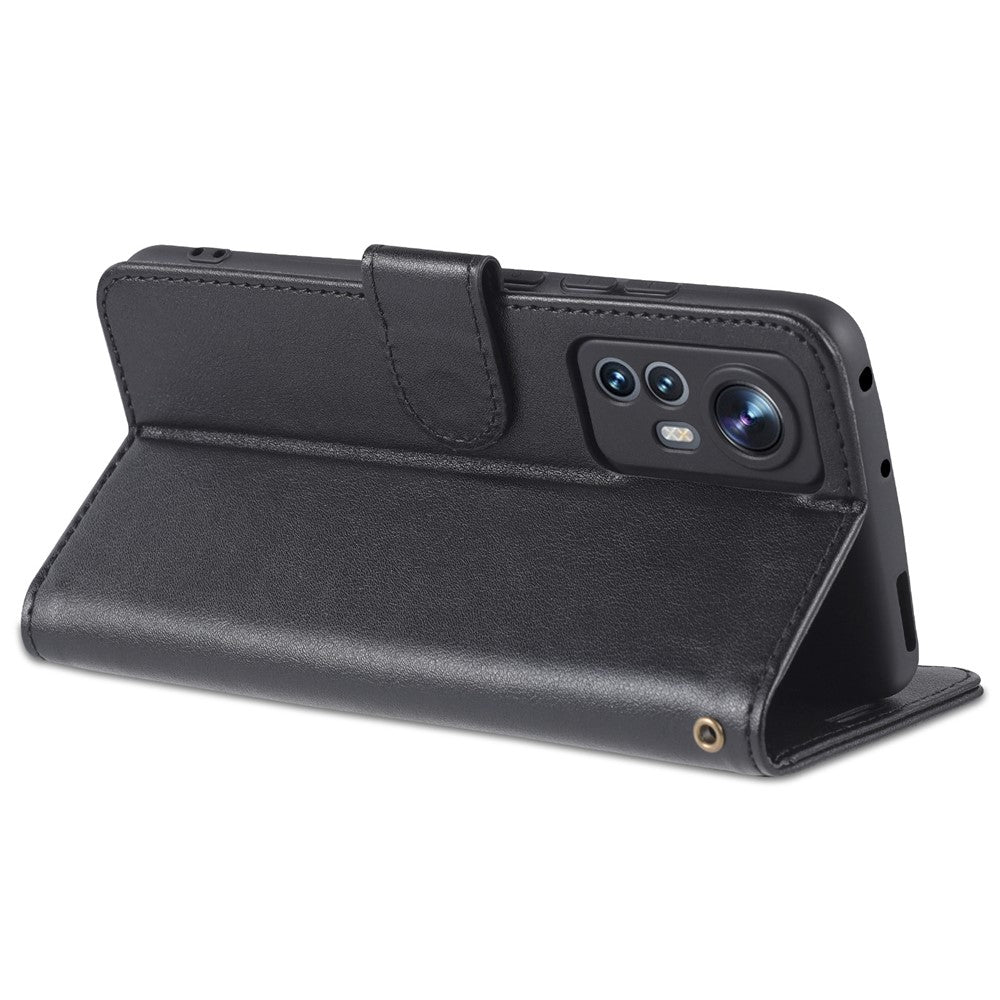 AZNS för Xiaomi 12 5G/12X 5G/12S 5G Reptåligt texturerat PU-läder Folio Flip-skal Fallskyddande plånbok Stativ Innerfodral i TPU