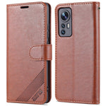 AZNS för Xiaomi 12 5G/12X 5G/12S 5G Reptåligt texturerat PU-läder Folio Flip-skal Fallskyddande plånbok Stativ Innerfodral i TPU