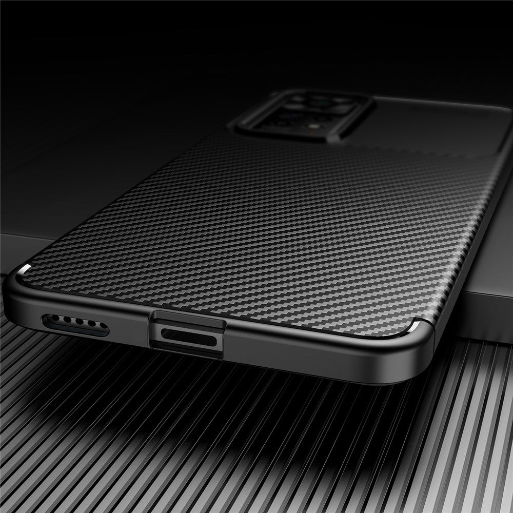 For Xiaomi Redmi Note 11 Pro 4G (MediaTek)/Note 11 Pro 5G (Qualcomm) Carbon Fiber Texture Anti-fingerprint Phone Case Protective Cover