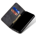 For Xiaomi Redmi Note 11S 4G / Redmi Note 11 4G (Qualcomm) Jeans Cloth Texture PU Leather Phone Case Wallet Stand Magnetic Absorption Shockproof Cover