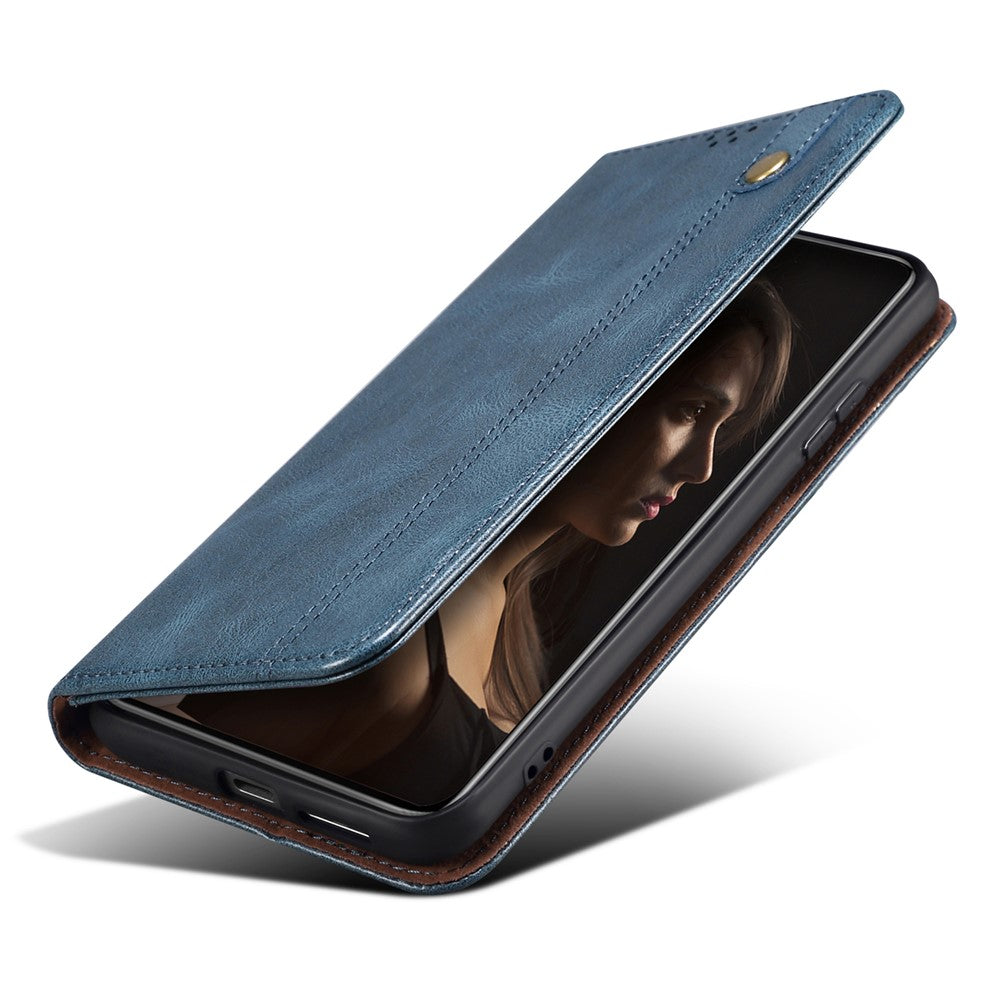 For Xiaomi Redmi Note 11S 4G / Redmi Note 11 4G (Qualcomm) Waxy Crazy Horse Texture PU Leather Case Wallet Stand Magnetic Absorption Protective Flip Cover