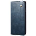 For Xiaomi Redmi Note 11S 4G / Redmi Note 11 4G (Qualcomm) Waxy Crazy Horse Texture PU Leather Case Wallet Stand Magnetic Absorption Protective Flip Cover