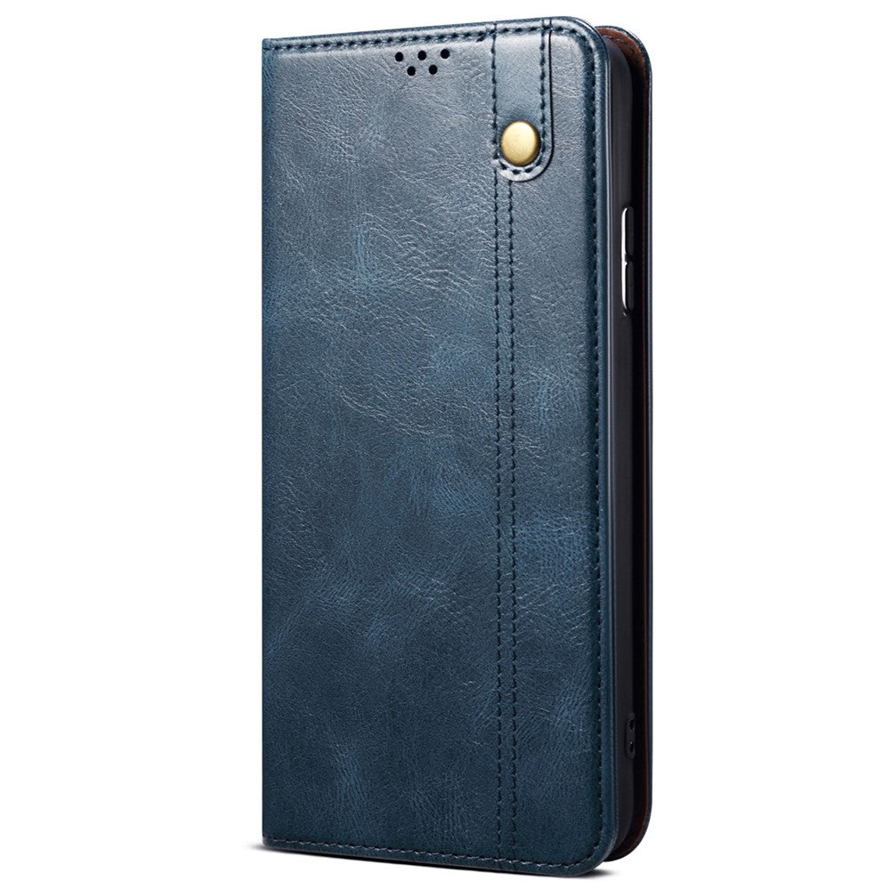 For Xiaomi Redmi Note 11S 4G / Redmi Note 11 4G (Qualcomm) Waxy Crazy Horse Texture PU Leather Case Wallet Stand Magnetic Absorption Protective Flip Cover