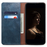 For Xiaomi Redmi Note 11S 4G / Redmi Note 11 4G (Qualcomm) Waxy Crazy Horse Texture PU Leather Case Wallet Stand Magnetic Absorption Protective Flip Cover