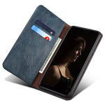 For Xiaomi Redmi Note 11S 4G / Redmi Note 11 4G (Qualcomm) Waxy Crazy Horse Texture PU Leather Case Wallet Stand Magnetic Absorption Protective Flip Cover