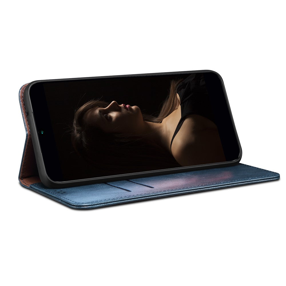 For Xiaomi Redmi Note 11S 4G / Redmi Note 11 4G (Qualcomm) Waxy Crazy Horse Texture PU Leather Case Wallet Stand Magnetic Absorption Protective Flip Cover