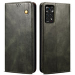 For Xiaomi Redmi Note 11S 4G / Redmi Note 11 4G (Qualcomm) Waxy Crazy Horse Texture PU Leather Case Wallet Stand Magnetic Absorption Protective Flip Cover