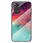 Xiaomi Redmi Note 11 4G (Qualcomm)/Redmi Note 11S 4G mobilmobilskal reptåligt hårt härdat glas + PC-baksida mjukt TPU stjärnhimmelsmönster designskydd