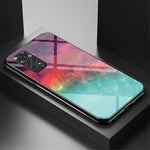 Xiaomi Redmi Note 11 4G (Qualcomm)/Redmi Note 11S 4G mobilmobilskal reptåligt hårt härdat glas + PC-baksida mjukt TPU stjärnhimmelsmönster designskydd