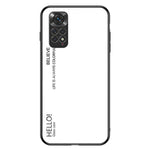 Xiaomi Redmi Note 11 4G (Qualcomm)/Redmi Note 11S 4G Härdat glas + PC + TPU mobilskal Snyggt Hybridbakstycke i tonad färg