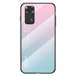 Xiaomi Redmi Note 11 4G (Qualcomm)/Redmi Note 11S 4G Härdat glas + PC + TPU mobilskal Snyggt Hybridbakstycke i tonad färg