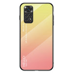 Xiaomi Redmi Note 11 4G (Qualcomm)/Redmi Note 11S 4G Härdat glas + PC + TPU mobilskal Snyggt Hybridbakstycke i tonad färg