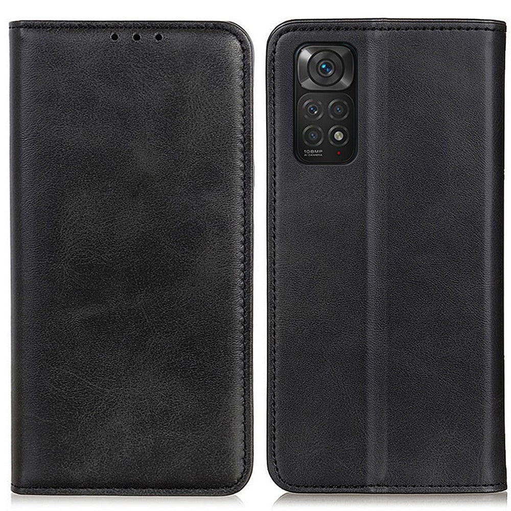 For Xiaomi Redmi Note 11 4G (Qualcomm)/Note 11S 4G Wallet Stand Phone Case Split Leather Magnetic Auto-absorbed Cover