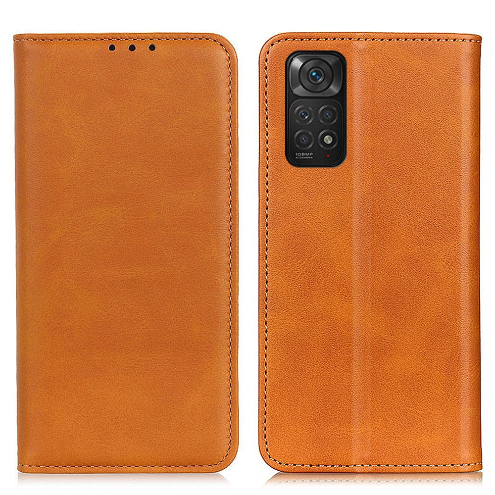 For Xiaomi Redmi Note 11 4G (Qualcomm)/Note 11S 4G Wallet Stand Phone Case Split Leather Magnetic Auto-absorbed Cover