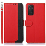 KHAZNEH For Xiaomi Redmi Note 11 4G (Qualcomm)/Note 11S 4G RFID Blocking Litchi Texture Phone Case PU Leather Wallet Stand Cover