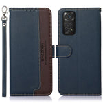 KHAZNEH For Xiaomi Redmi Note 11 4G (Qualcomm)/Note 11S 4G RFID Blocking Litchi Texture Phone Case PU Leather Wallet Stand Cover
