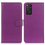 Xiaomi Redmi Note 11 4G (Qualcomm)/Note 11S 4G Litchitextur Plånboksfodral PU-läderfodral med innersida i TPU