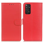 Xiaomi Redmi Note 11 4G (Qualcomm)/Note 11S 4G Litchitextur Plånboksfodral PU-läderfodral med innersida i TPU