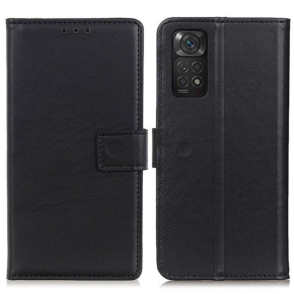 For Xiaomi Redmi Note 11 4G (Qualcomm)/Note 11S  4G Magnetic Clasp PU Leather Wallet Phone Case with Foldable Stand