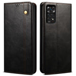 Xiaomi Redmi Note 12 Pro 4G / 11 Pro 4G (MediaTek) / Note 11 Pro 5G (Qualcomm) Folio Stand Plånboksfodral Vaxartad Crazy Horse-textur PU-läder Magnetiskt absorberande fodral