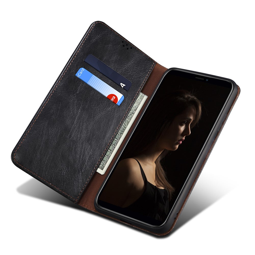 Xiaomi Redmi Note 12 Pro 4G / 11 Pro 4G (MediaTek) / Note 11 Pro 5G (Qualcomm) Folio Stand Plånboksfodral Vaxartad Crazy Horse-textur PU-läder Magnetiskt absorberande fodral