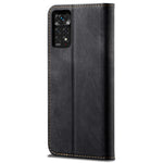 For Xiaomi Redmi Note 12 Pro 4G / 11 Pro 4G (MediaTek) / Note 11 Pro 5G (Qualcomm) Jeans Cloth Texture PU Leather Flip Cover Wallet Stand Magnetic Absorption Phone Case