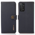 KHAZNEH För Xiaomi Redmi Note 11 4G (Qualcomm)/Note 11S 4G Äkta Läder RFID-blockerande Plånboksfodral Stativmobilskydd