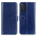 Xiaomi Redmi Note 11S 4G / Redmi Note 11 4G (Qualcomm) Crazy Horse Texture PU-läderfodral Stötsäkert TPU Plånbok Skyddande Stativ Folio-fodral