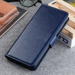 Xiaomi Redmi Note 11S 4G / Redmi Note 11 4G (Qualcomm) Crazy Horse Texture PU-läderfodral Stötsäkert TPU Plånbok Skyddande Stativ Folio-fodral