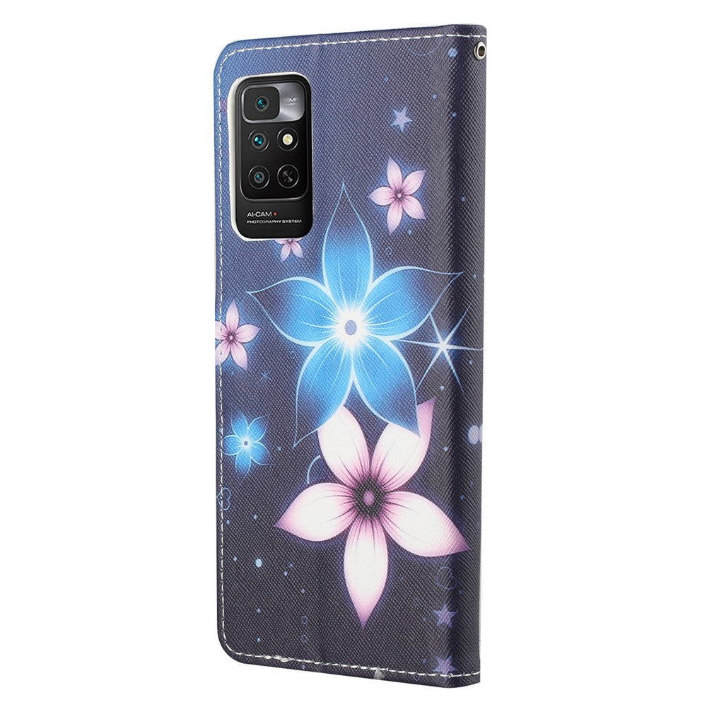 For Xiaomi Redmi Note 11 4G (Qualcomm) / Redmi Note 11S 4G PU Leather Pattern Printing Phone Cover Cross Texture Stand Wallet Magnetic Shockproof Case with Strap