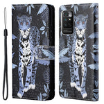 Xiaomi Redmi Note 11 4G (Qualcomm) / Redmi Note 11S 4G PU-lädermönstertryck mobilskal korsstruktur stativ plånbok magnetiskt stötsäkert fodral med rem
