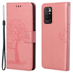 For Xiaomi Redmi Note 11 4G (Qualcomm) / Redmi Note 11S 4G Wallet Phone Case Owl Tree Pattern Imprinted PU Leather Stand Flip Protective Cover with Strap