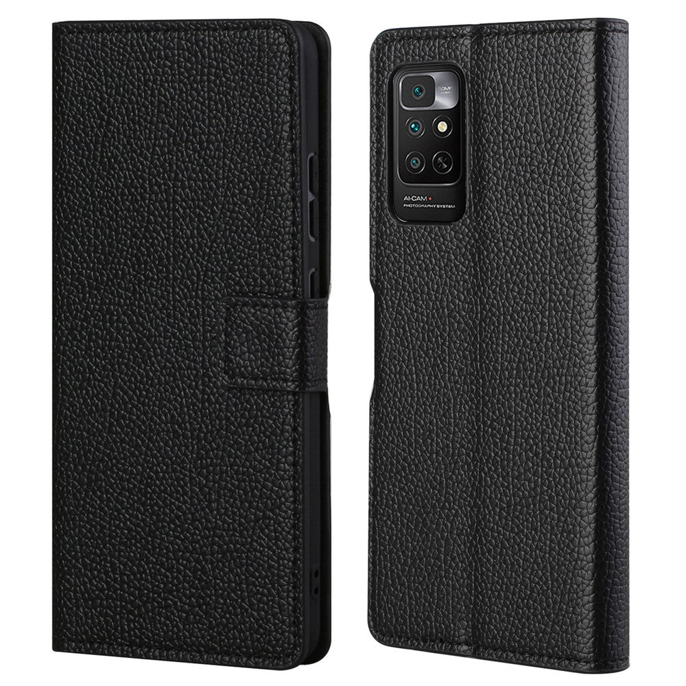 For Xiaomi Redmi Note 11 4G (Qualcomm) / Redmi Note 11S 4G PU Leather Wallet Phone Case Litchi Texture Flip Folio Book Stand Shockproof Cover