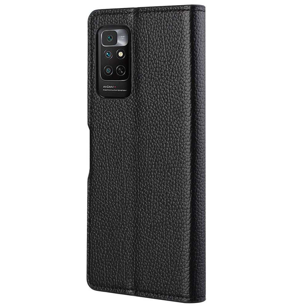 For Xiaomi Redmi Note 11 4G (Qualcomm) / Redmi Note 11S 4G PU Leather Wallet Phone Case Litchi Texture Flip Folio Book Stand Shockproof Cover
