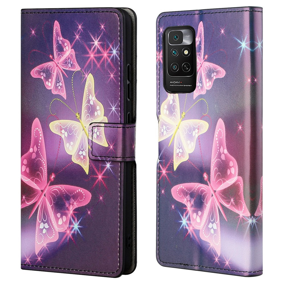 Xiaomi Redmi Note 11S 4G / Redmi Note 11 4G (Qualcomm) Mönstertryck PU-läder Plånboksfodral Stativfunktion Flipfodral