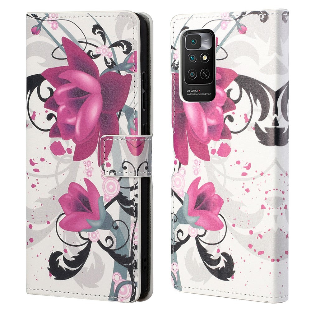 Xiaomi Redmi Note 11S 4G / Redmi Note 11 4G (Qualcomm) Mönstertryck PU-läder Plånboksfodral Stativfunktion Flipfodral